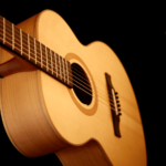 guitare folk en cerisier