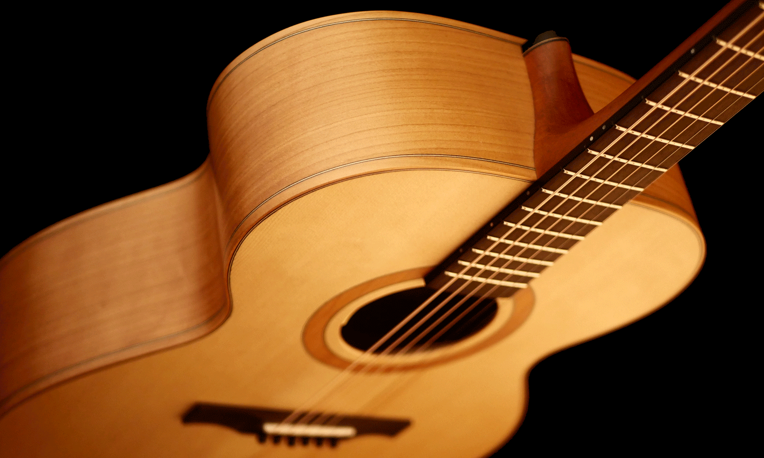 guitare folk en cerisier